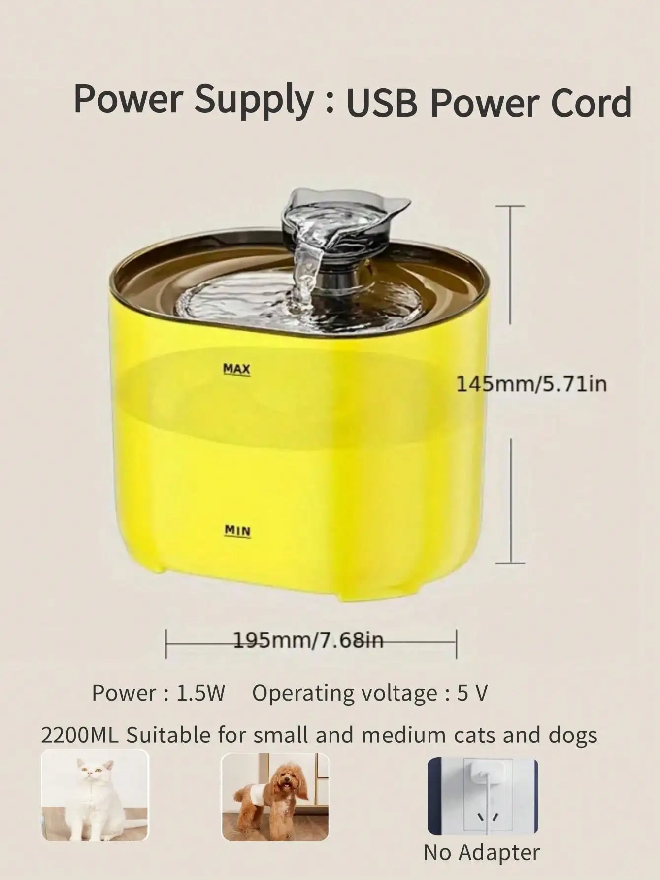 2.2L Automatic Cet Water Fountain
