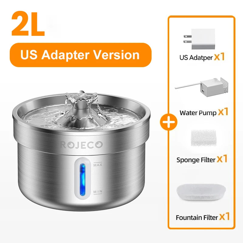 Stainless Steel Cat Drinking Fountain