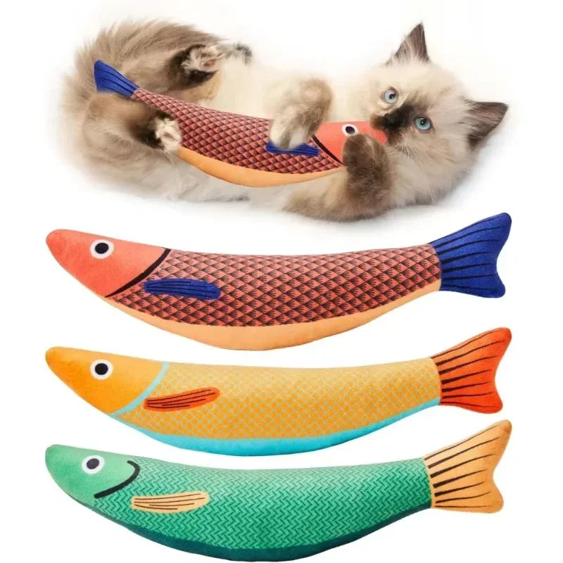 Crinkle Fish Plush Cat Toy