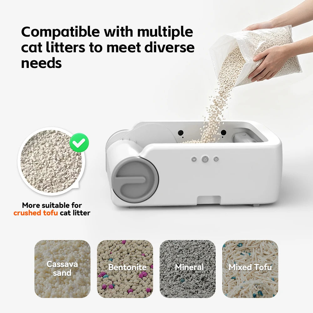 Open Top Auto Cat Litter Box