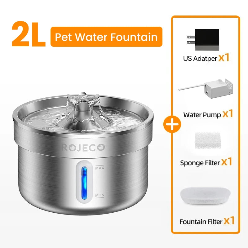 Stainless Steel Cat Drinking Fountain