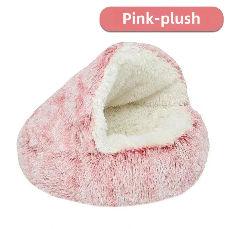 Autumn Winter Soft Plush Cat Bed