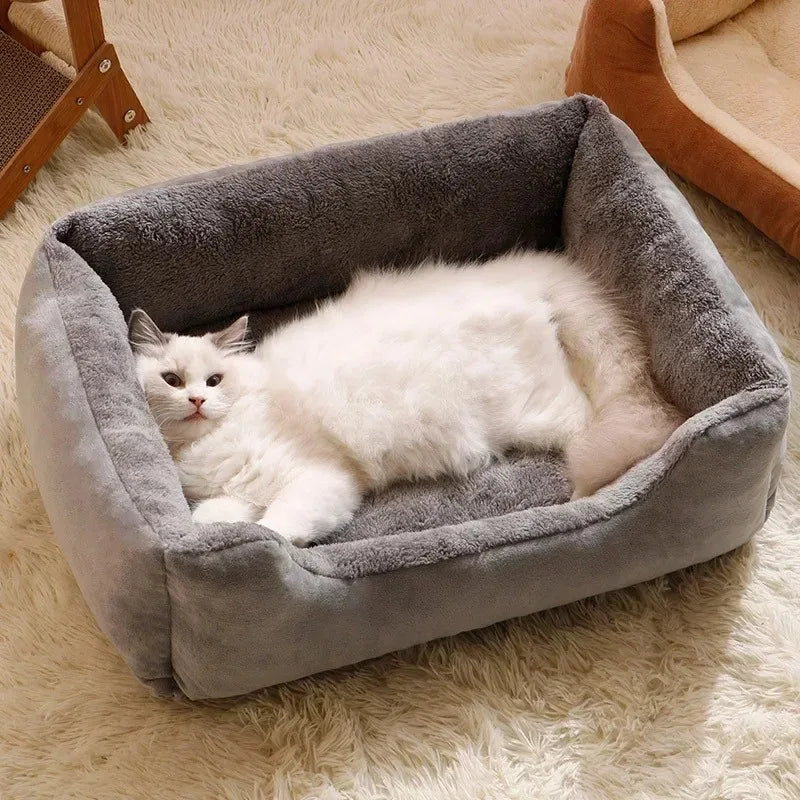 Soft Plush Cat Cushion Bed