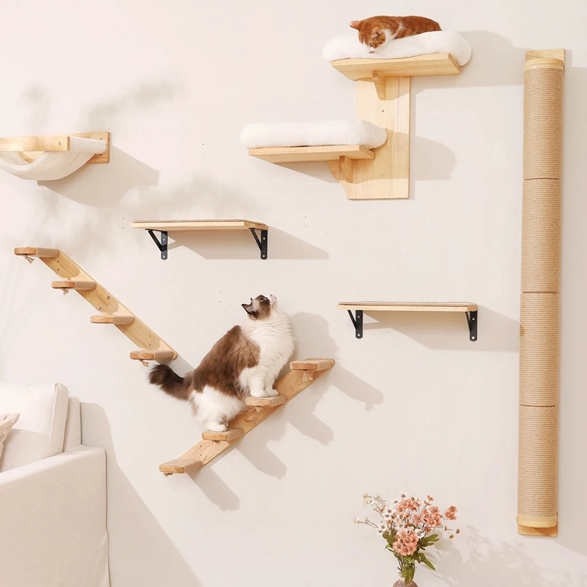 Wall Mounted Cat Climbing Hammock
