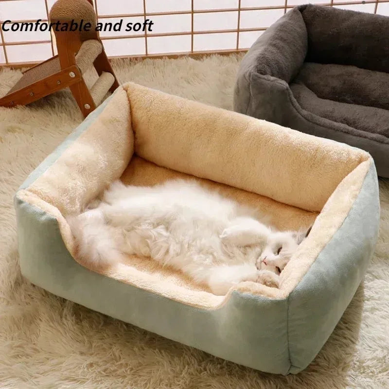 Soft Plush Cat Cushion Bed