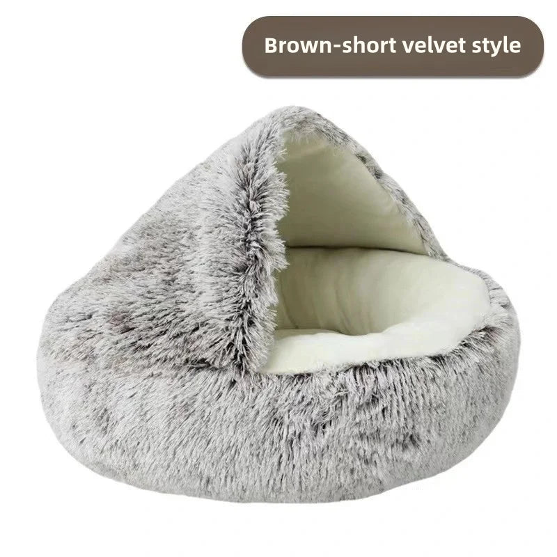 Autumn Winter Soft Plush Cat Bed