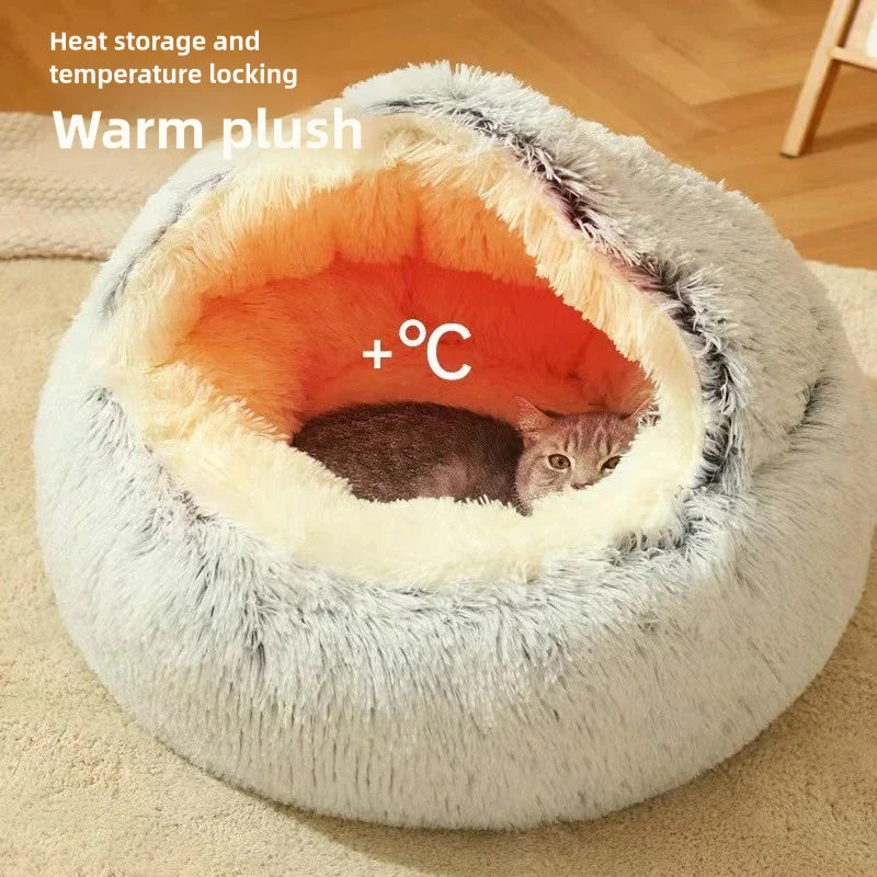Autumn Winter Soft Plush Cat Bed