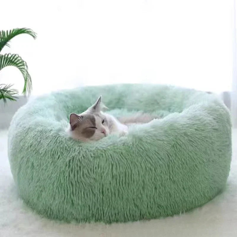 Round Plush Cat Nest Bed