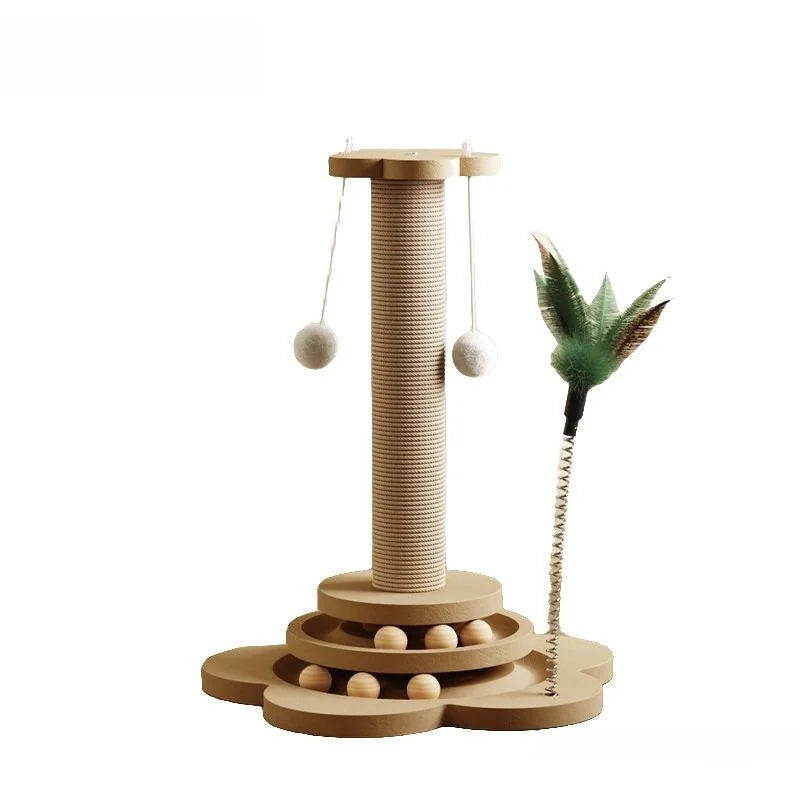 Solid Wood Cat Turntable Toy
