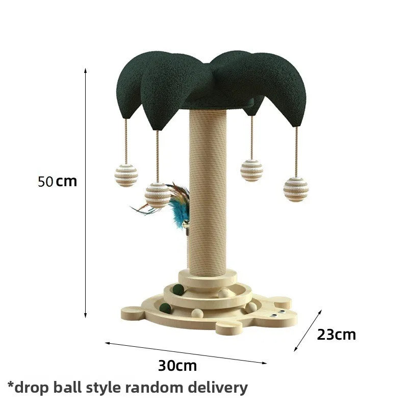 Solid Wood Cat Turntable Scratch Post