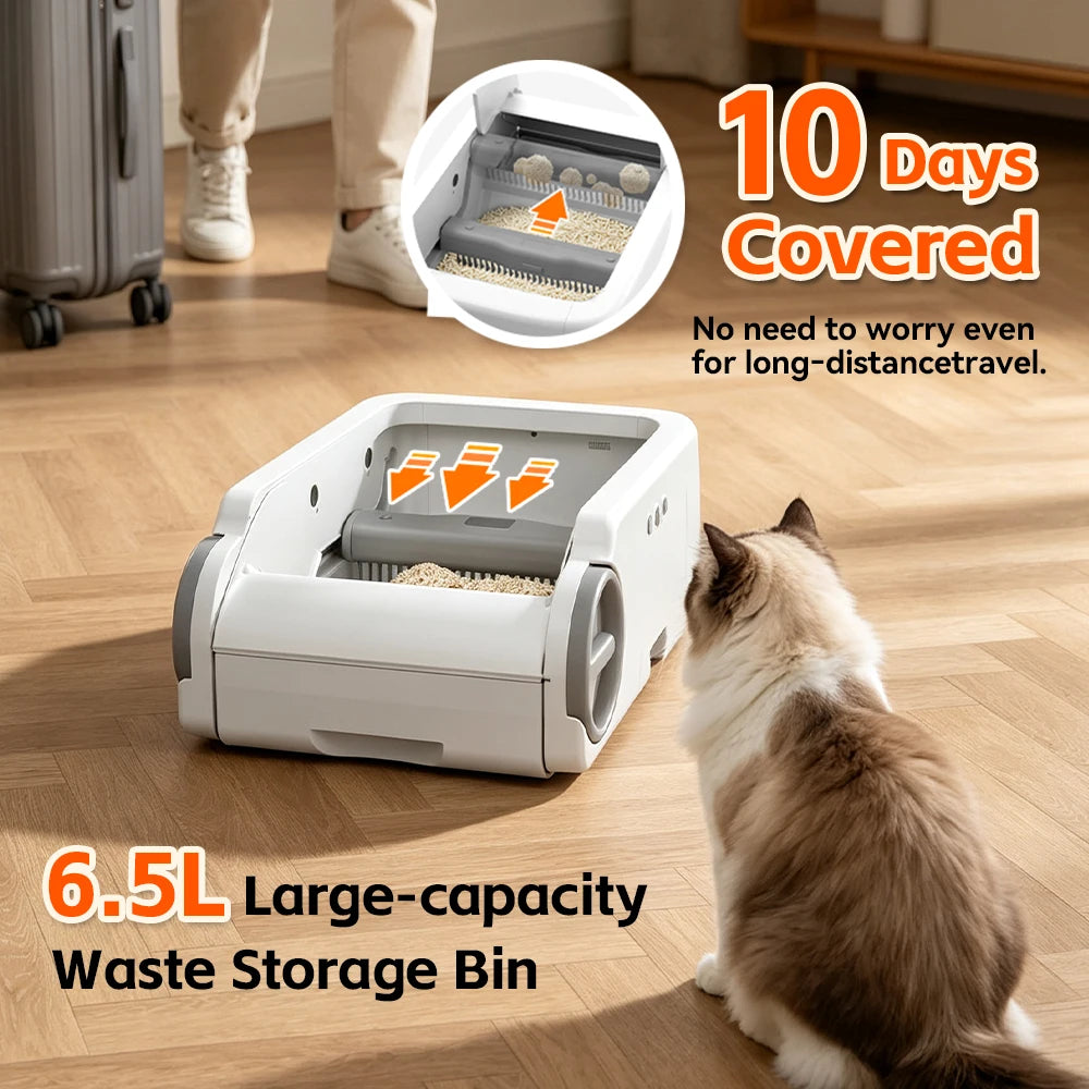 Open Top Auto Cat Litter Box