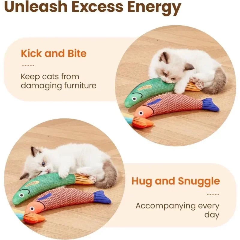 Crinkle Fish Plush Cat Toy
