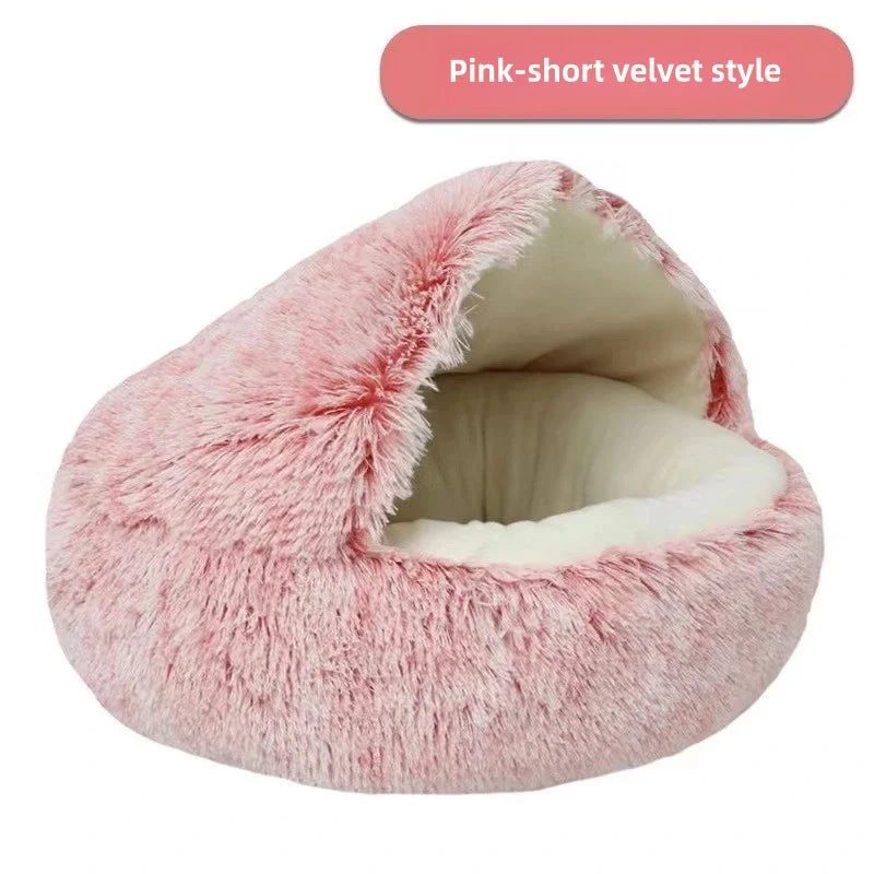 Autumn Winter Soft Plush Cat Bed