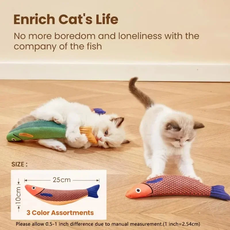 Crinkle Fish Plush Cat Toy
