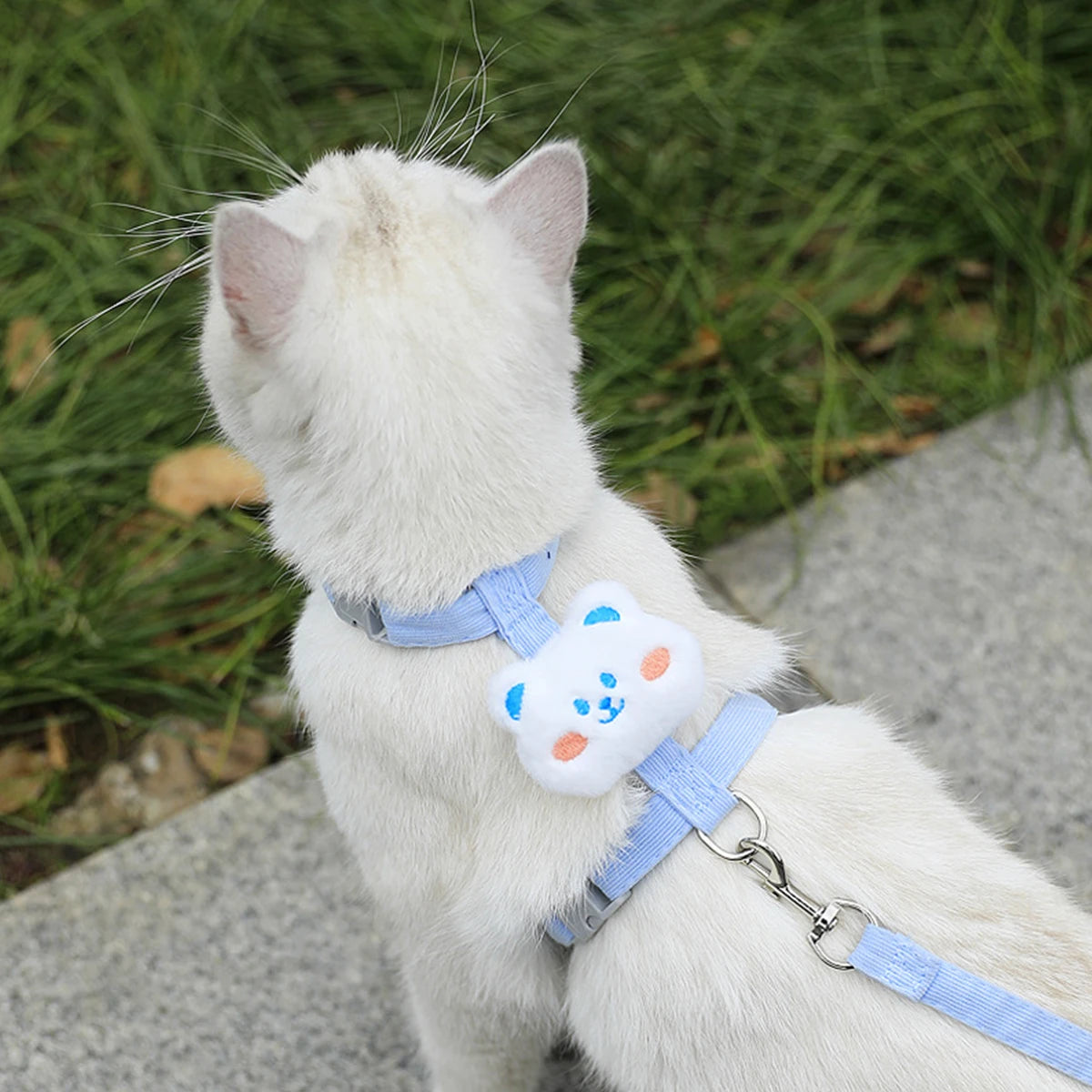 Adjustable Cat Harness Leash Set