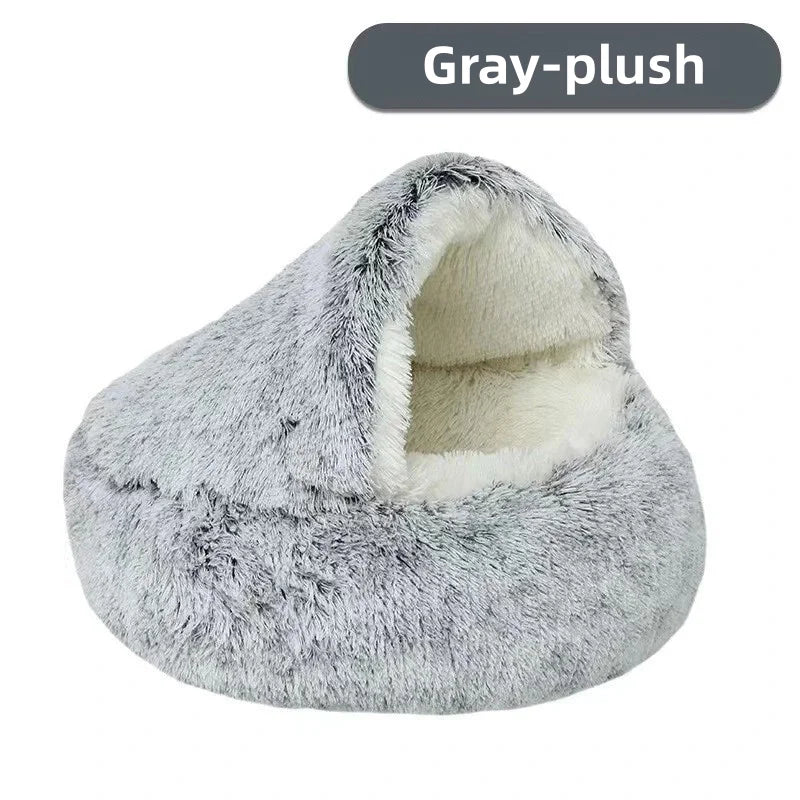 Autumn Winter Soft Plush Cat Bed