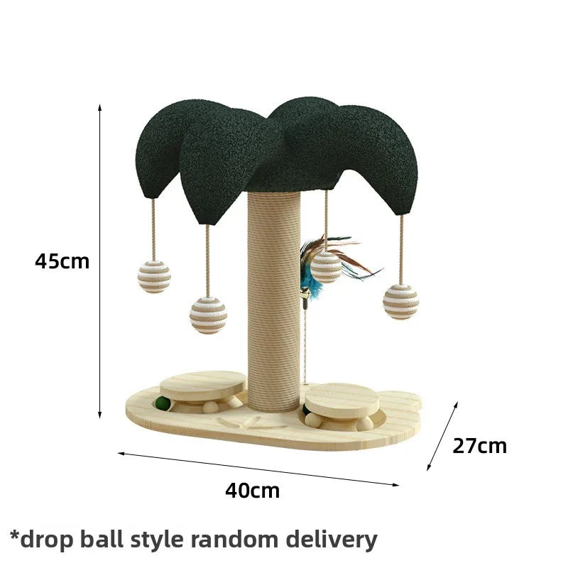 Solid Wood Cat Turntable Scratch Post