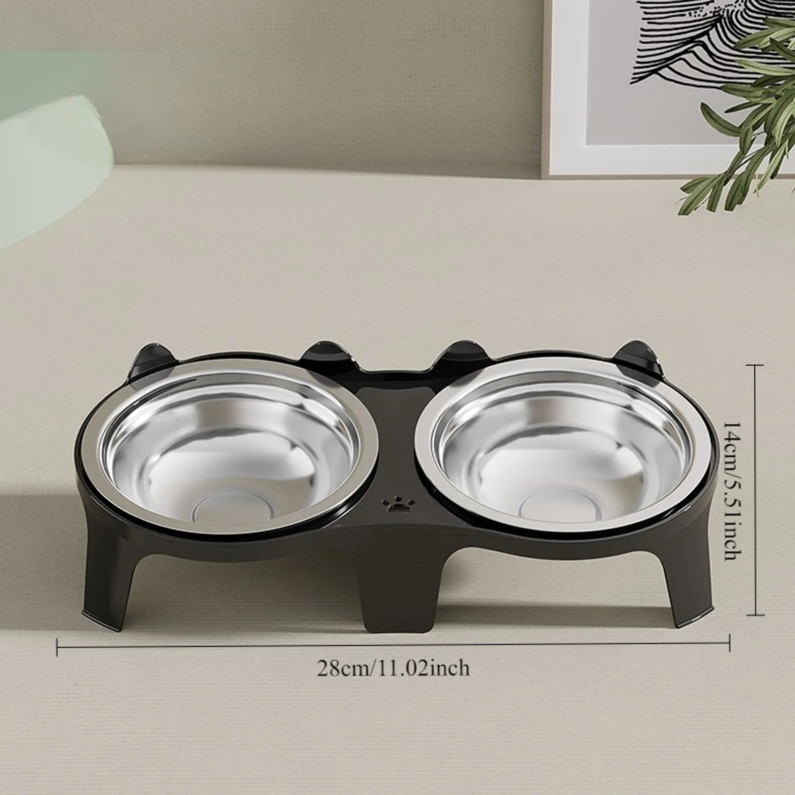 2-in-1 Cat Food Bowl Set