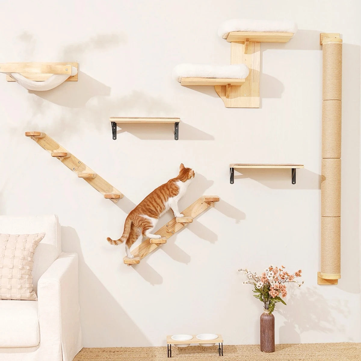 Wall Mounted Cat Climbing Hammock