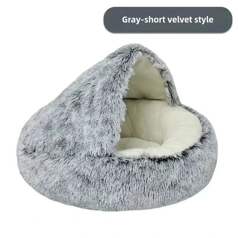Autumn Winter Soft Plush Cat Bed