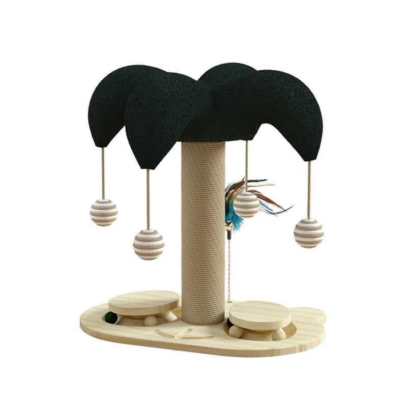 Solid Wood Cat Turntable Scratch Post