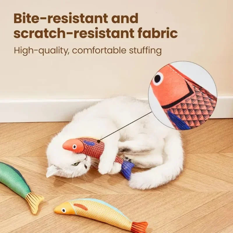 Crinkle Fish Plush Cat Toy
