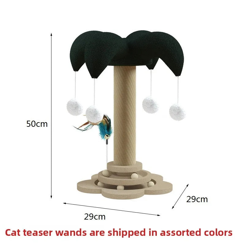 Solid Wood Cat Turntable Scratch Post