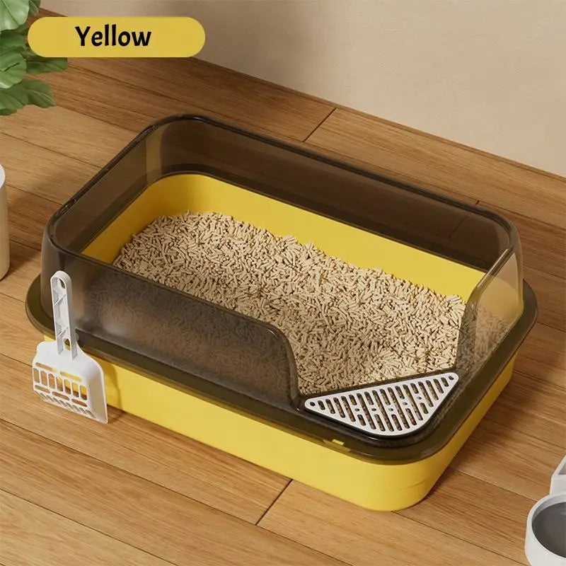 Semi-Enclosed Anti-Splash Cat Litter Box