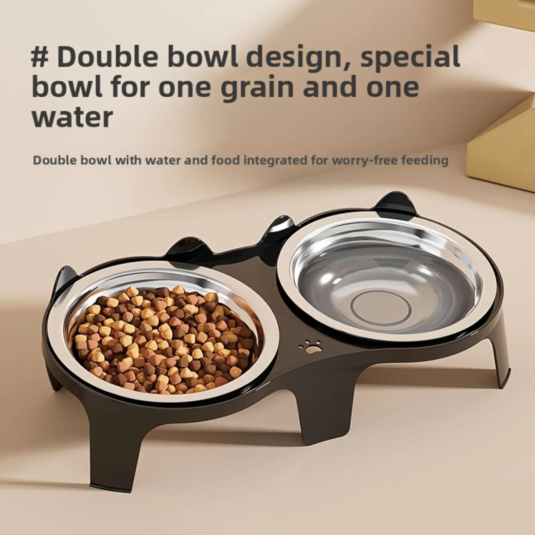 2-in-1 Cat Food Bowl Set