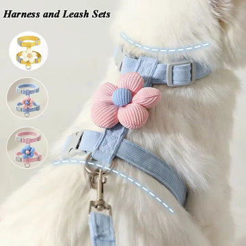 Adjustable Cat Harness Leash Set