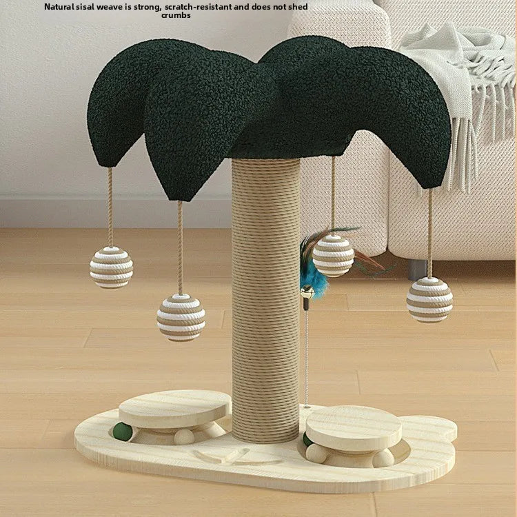 Solid Wood Cat Turntable Scratch Post