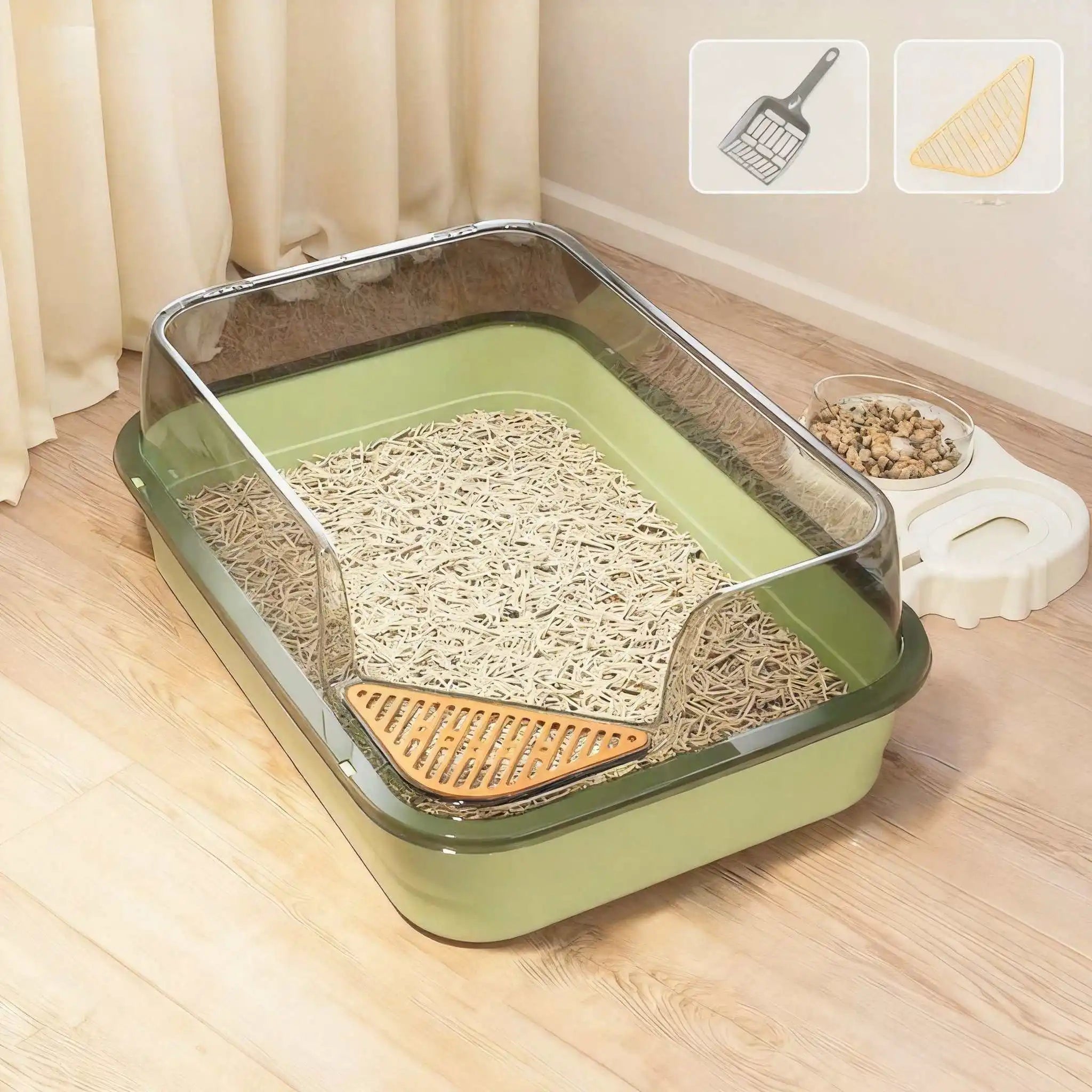 Semi-Enclosed Anti-Splash Cat Litter Box