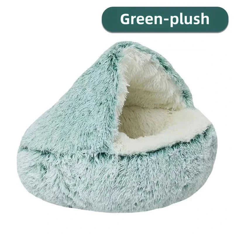 Autumn Winter Soft Plush Cat Bed