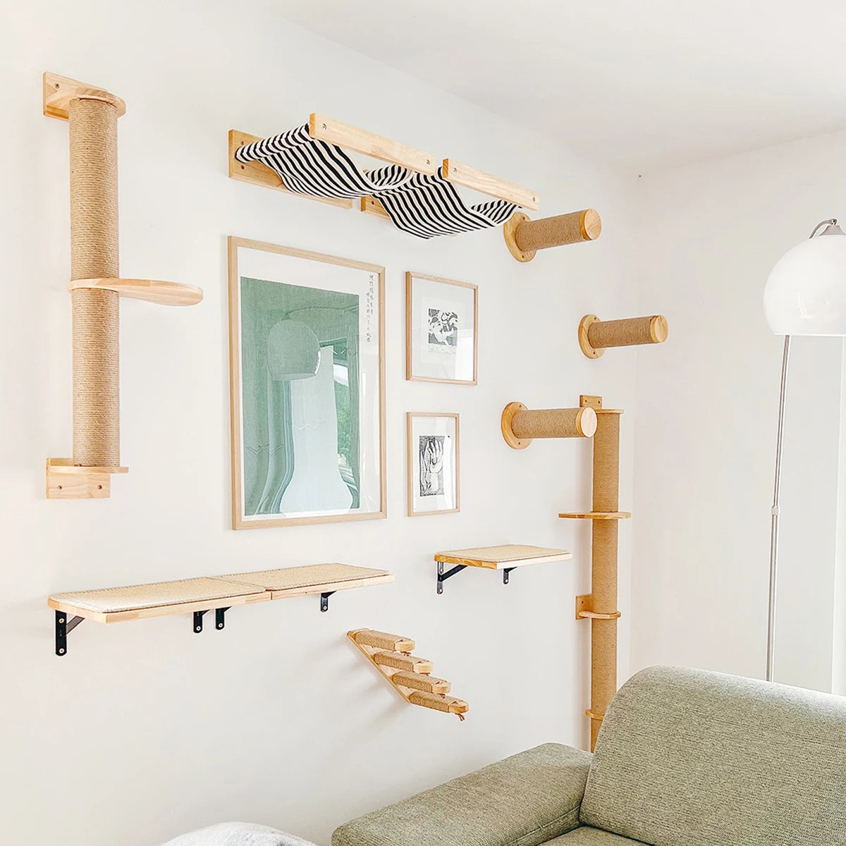 Wall Mounted Cat Climbing Hammock