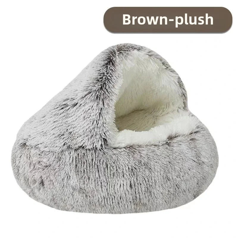 Autumn Winter Soft Plush Cat Bed