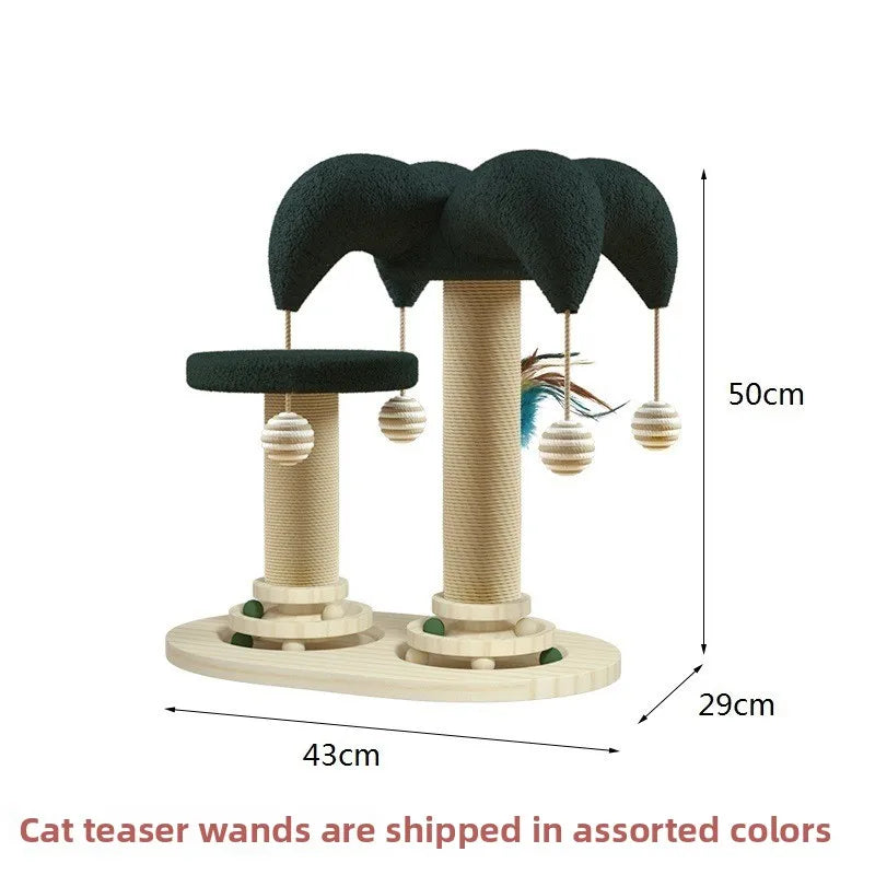 Solid Wood Cat Turntable Scratch Post