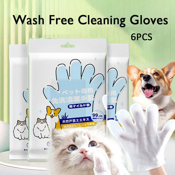 Waterless cat Cleaning Gloves