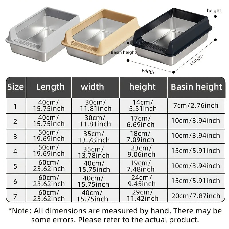 Stainless Steel Cat Litter Box